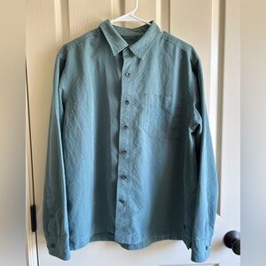 Royal Robbin’s Desert Pucker Green Men’s Long Sleeve Button Up Shirt Size Large